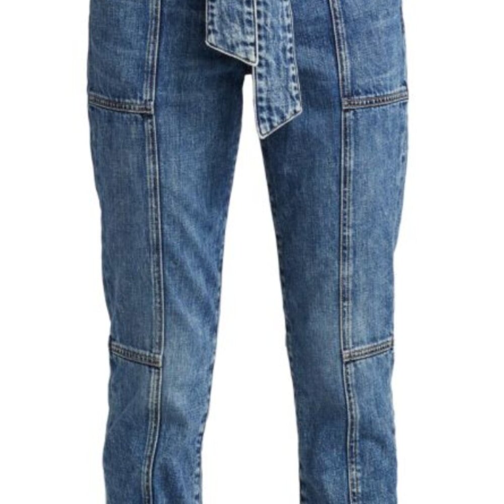 Jonathan Simkhai Standard Henley Tie-Waist Straight Jeans Size 31 NWOT - Picture 16 of 16